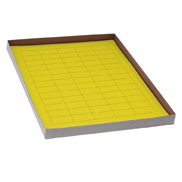Globe Scientific Label Sheets, Cryo, 38x19mm, for General Use, 20 Sheets, 60 Labels per Sheet, Yellow, 1200PK LCS-38X19Y